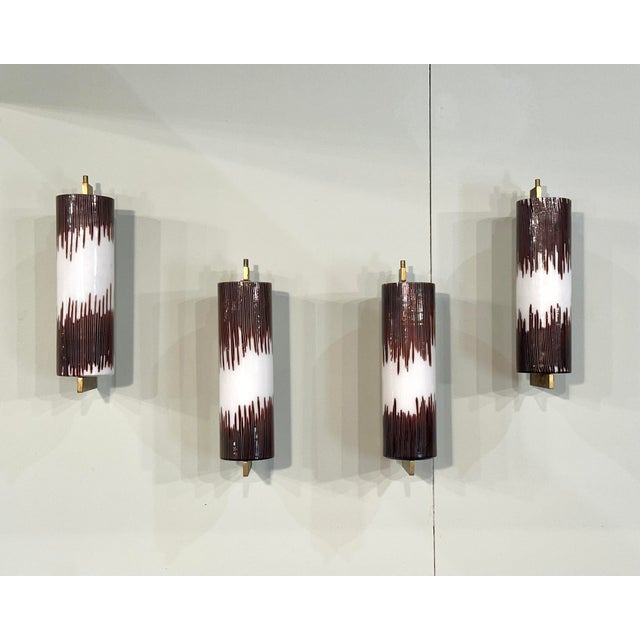 Wall Lamps by Ludovico Diaz De Santillana for Venini, 1960s, Set of 4 For Sale - Image 16 of 16