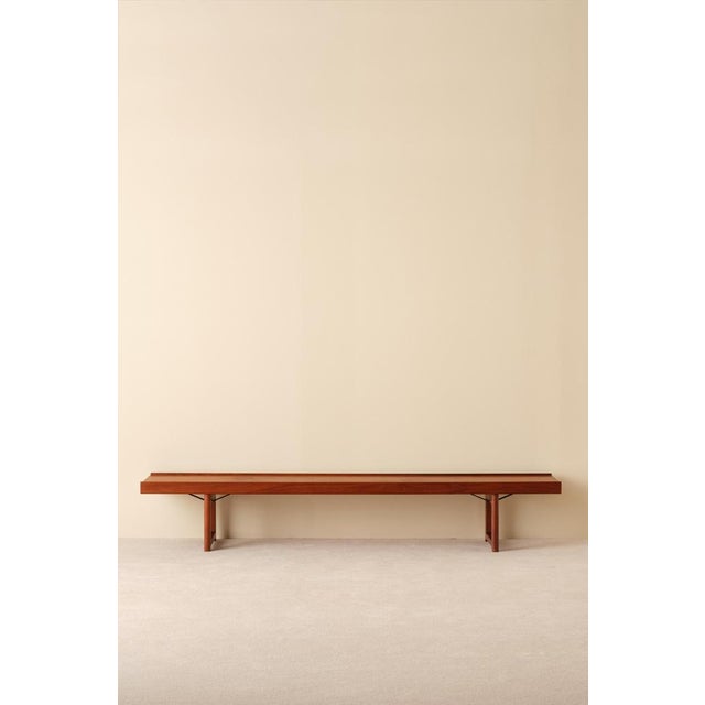 Long Krobo Teak Bench by Torbjörn Afdal for Bruksbo, 1960s For Sale - Image 3 of 8