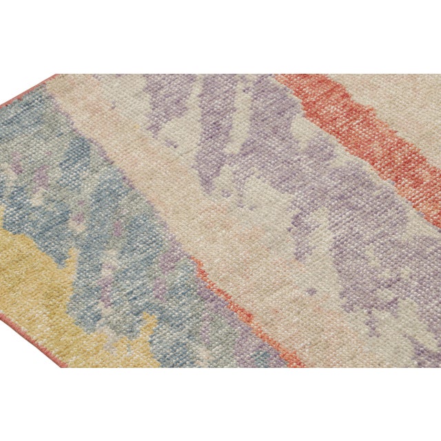 Rug & Kilim’s Modern Abstract Runner Rug With Polychromatic Geometric Patterns For Sale In New York - Image 6 of 6