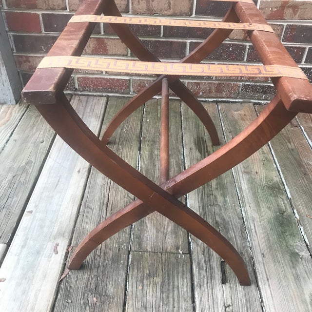 Mid-Century Modern 1970s Folding Luggage Stand for Guest Bedroom For Sale - Image 3 of 7