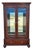 1990s Ethan Allen British Classics Curio Cabinet China Hutch Display Breakfront Cherry For Sale