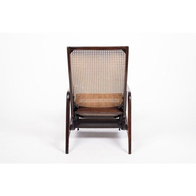 Antique Brazilian Walnut Wood and Cane Reclining Lounge Chair For Sale - Image 13 of 13