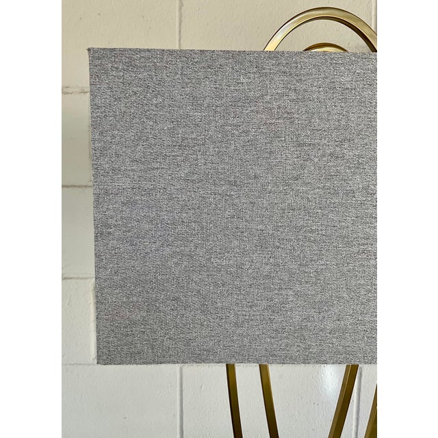 2020s Modern Gray and Gold Ribbon Table Lamp For Sale - Image 5 of 5