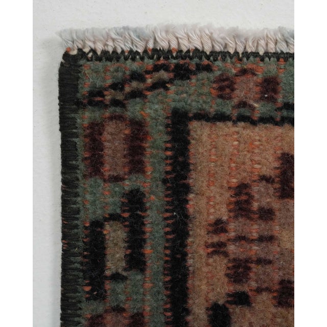 1970s Vintage Turkish Oushak Handmade Wool Cotton Brown Area Rug For Sale - Image 9 of 11