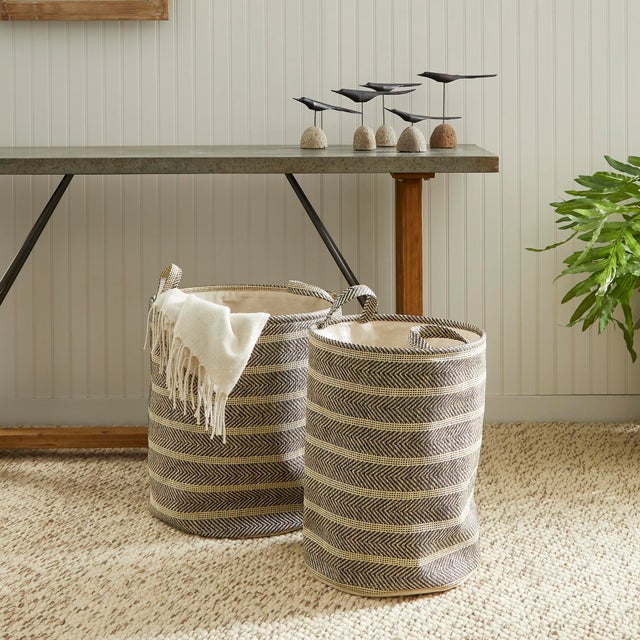 Kenneth Ludwig Chicago Marleigh Round Baskets, Set Of 2 For Sale - Image 4 of 7