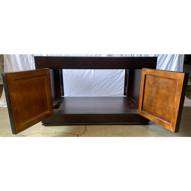 Late 20th Century Japanese Low Double Sided Chest For Sale In Los Angeles - Image 6 of 12