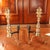 American Pair of Antique American Brass Andirons With Turned Finials For Sale - Image 3 of 13
