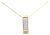 14K Yellow Gold 1/2 Cttw Invisible Set Princess Cut Diamond Vertical Bar Block Pendant 18" Necklace (H-I Color, SI2-I1 Clarity) For Sale