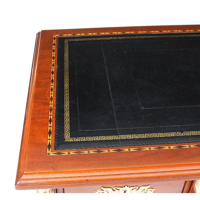 French Empire Revival Ormolu Mounted Desk, 19th Century For Sale - Image 3 of 18