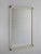 Metal Vintage Scandinavian Mirror in White Lacquer with Brass Corners, 1950s For Sale - Image 7 of 7