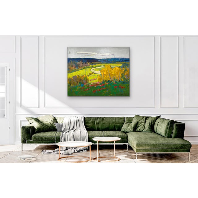 2020s Impressionistic Landscape Original Oil Painting For Sale - Image 5 of 12