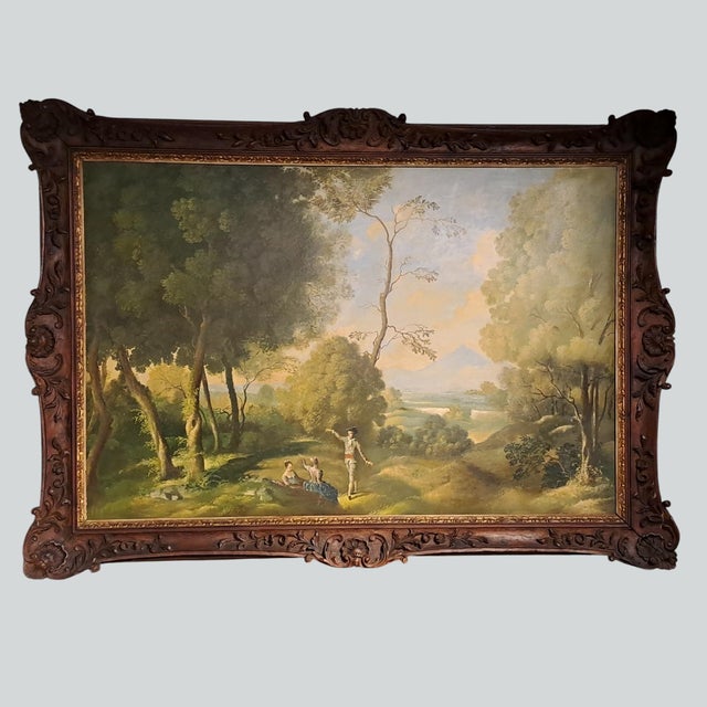 Italian Artist, Large Landscape, 20th Century, Oil on Board For Sale - Image 7 of 7
