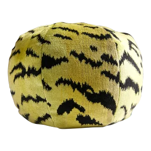 The House of Scalamandré Tigre Sphere Pillow, Greens & Black