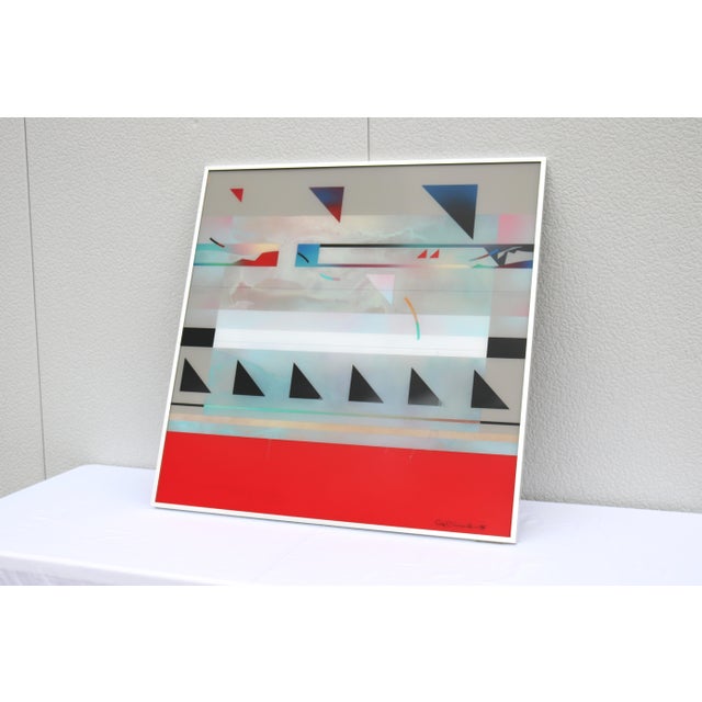 1988 Richard Hammond Flight-3 Abstract Expressionism Artwork Enamel and Resin For Sale - Image 4 of 18