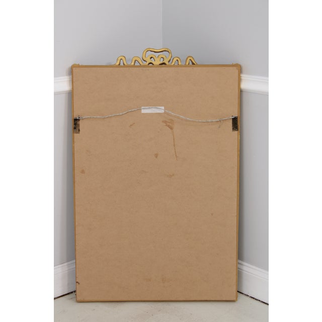 Carvers Guild Carved Bow Top Gold Gilt Wall Mirror For Sale - Image 13 of 13