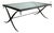 Late 20th Century Attributed to Barbara Barry for Baker Glass Top Coffee Table With Iron Base For Sale