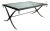 Late 20th Century Barbara Barry for Baker Glass Top Coffee Table With Iron Base For Sale