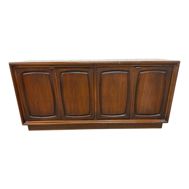 Mid-Century Modern Broyhill Emphasis Walnut Storage Cabinet For Sale