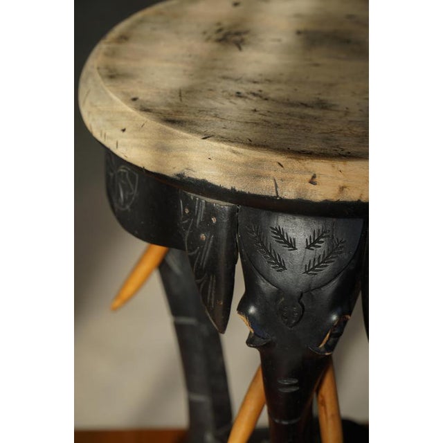 Anglo-Indian Elephant Stool in Ebonized Hardwood, 1900s For Sale - Image 10 of 18