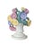 Vintage Painted Cast Iron Wedge Door Stop featuring a Flower Bouquet inside an Urn Could even be used as a small bookend...