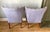 1960s 1960s-70s Grey-Blue Channel Tuft Armchairs W/ Nailhead Detail For Sale - Image 5 of 5
