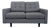 Modern Dark Gray Fabric Loveseat With Tufted Cushions For Sale