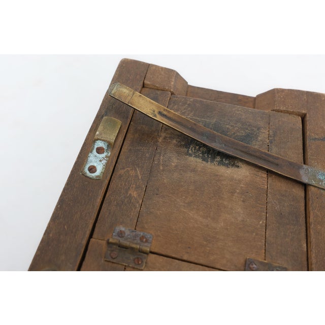 20th Century Rustic Wooden Photo Frame with Glass, France, 1920s For Sale - Image 10 of 11