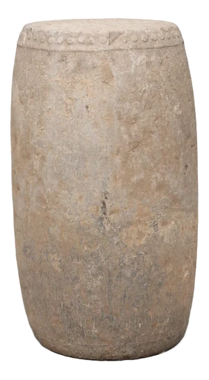 Monumental Chinese Limestone Drum, c. 1800