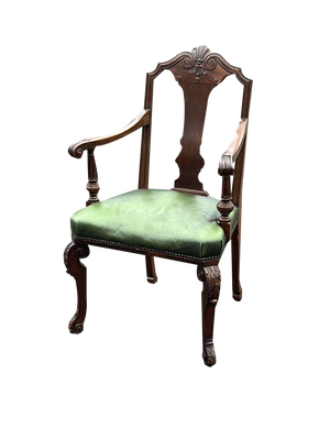 Antique Library Armchair in Oak