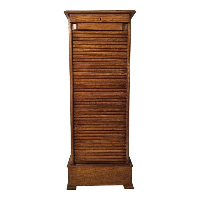 Vintage First Half of the 20th Century Office Shutter Cabinet, 1980s For Sale - Image 10 of 10