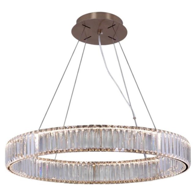 Metal Collection Orione Chandelier in Metal and Crystal by Jago For Sale - Image 7 of 7