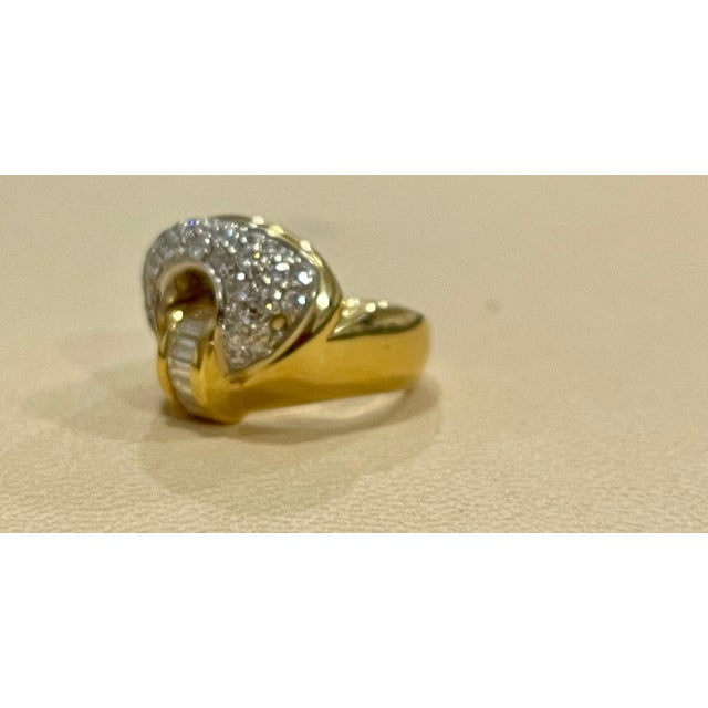 0.75 Carat Diamond Cocktail 18 Karat Yellow Gold Ring Size 4 18 K gold Stamped 9.2 Grams. Made in Italy Diamond VS quality...