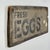 American Antique 19th Century "Fresh Eggs" Wooden Sign With Applied Egg Shells For Sale - Image 3 of 15