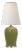 Thomas O'Brien by Visual Comfort Signature Opera 16" Table Lamp in Light Olive with Linen Shade For Sale