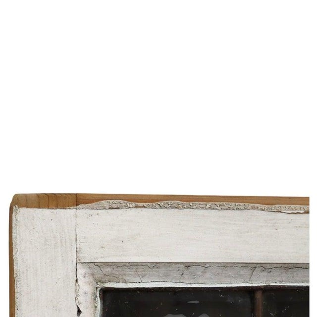Architectural Beveled Leaded Glass Window With Floral Pattern Early 20thC For Sale - Image 6 of 9