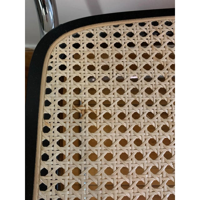 Late 20th Century Set of 4 Cesca Marcel Breur Style Side Chairs-Chrome and Black For Sale - Image 5 of 12