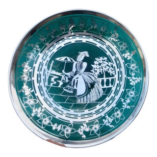 Venician Art Deco Silver-Overlay Centerdish Circa 30s For Sale