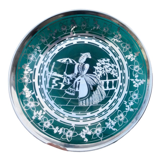 Venician Art Deco Silver-Overlay Centerdish Circa 30s For Sale