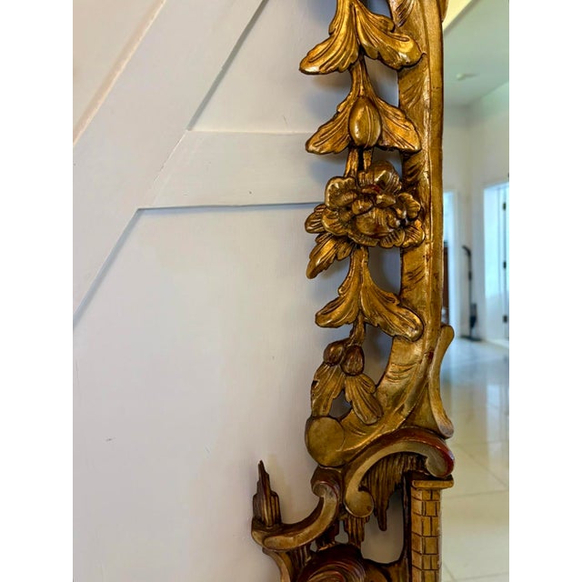 Late 19th Century Antique Giltwood Rococo Chinoiserie Wall Mirrors, 1880, Set of 2 For Sale - Image 5 of 17