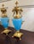Pair Antique French Blue Opaline Urns With Ormolu Mounts Cherub Finials Eagle Handles 19th Century For Sale - Image 10 of 15