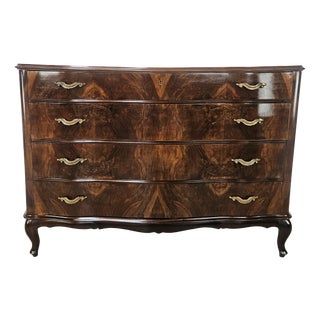 Chippendale Chest of Drawers in Walnut Burl, 1940 For Sale