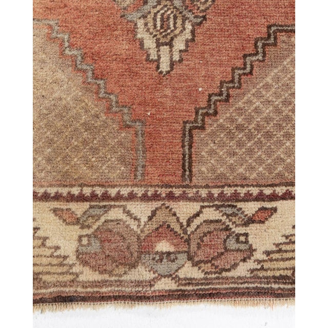 Vintage Circa 1940 Turkish Oushak Area Rugs 2ft 4in X 12ft 3in For Sale - Image 9 of 13