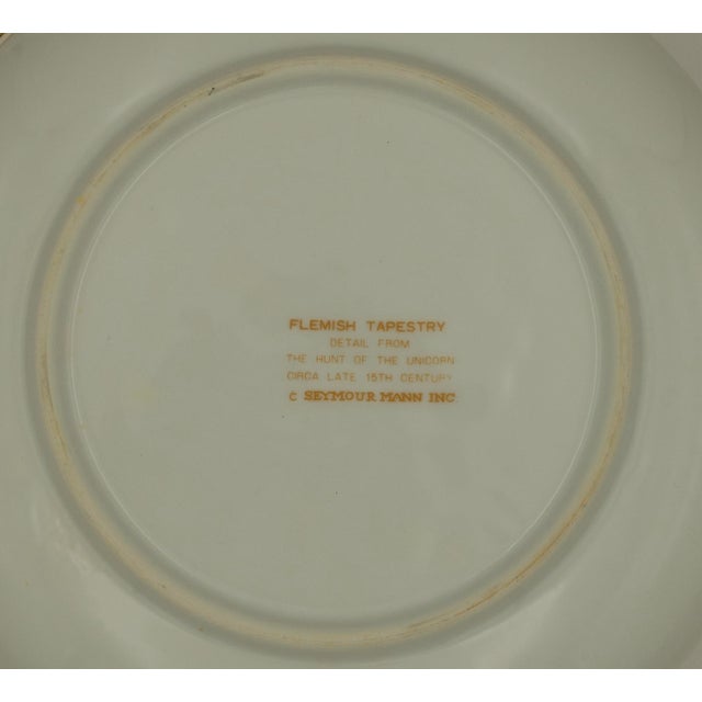 Mid 20th Century Mid 20th Century Set of 11 Flemish Tapestry Animal Decorative Plates by Seymour Mann, Medieval Revival For Sale - Image 5 of 5