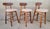 Wood Mid-Century Modern Counter Top Stools - Set 3 For Sale - Image 7 of 15