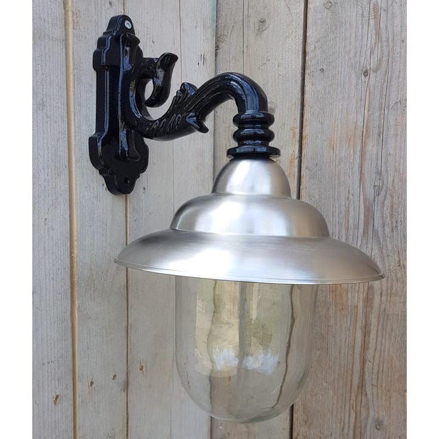 Antique Italian Black Pewter Wall Lantern, in Flawless conditions. Designed from 2000 Up to 250V (Europe/UK Standard).The...