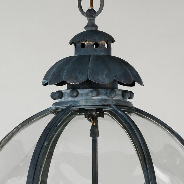 English Globe Lantern in Zinc Finish - Small For Sale - Image 3 of 5