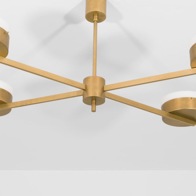 Mid-Century Modern Lighting / Design for Macha Celeste Supine Chandelier For Sale - Image 3 of 12