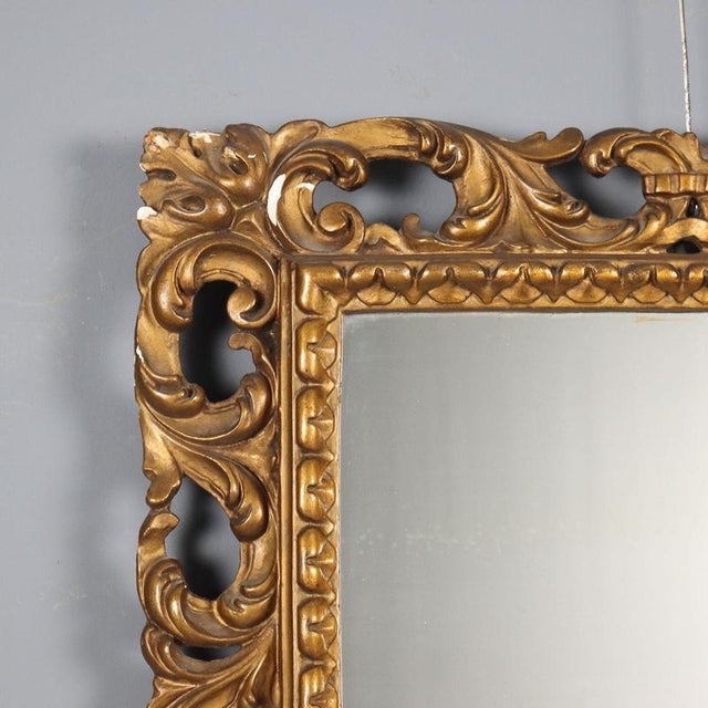 Mirror in Wood and Gilded Pastiglia For Sale - Image 3 of 9