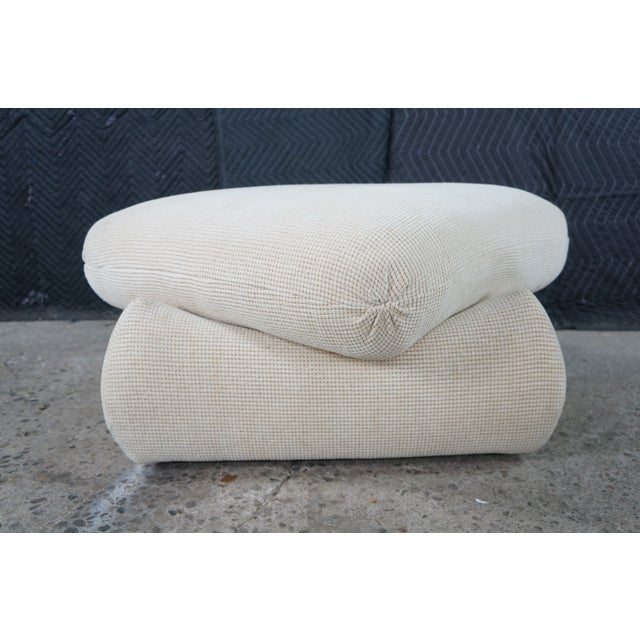 2 Jacques Charpentier Maison Jansen Stacked Pillow Ottomans Foot Stool Pouf MCM For Sale - Image 12 of 13