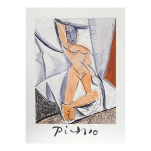 1980s "Etude pour le Nu a la Draperie" Lithograph After Pablo Picasso